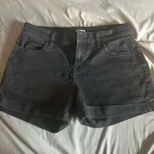 Old Navy Black Rolled-Hem Denim Shorts